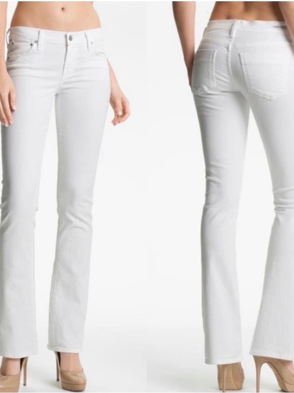 CITIZENS OF HUMANITY Emmanuelle  Boot Flare Leg Jeans White Size 29